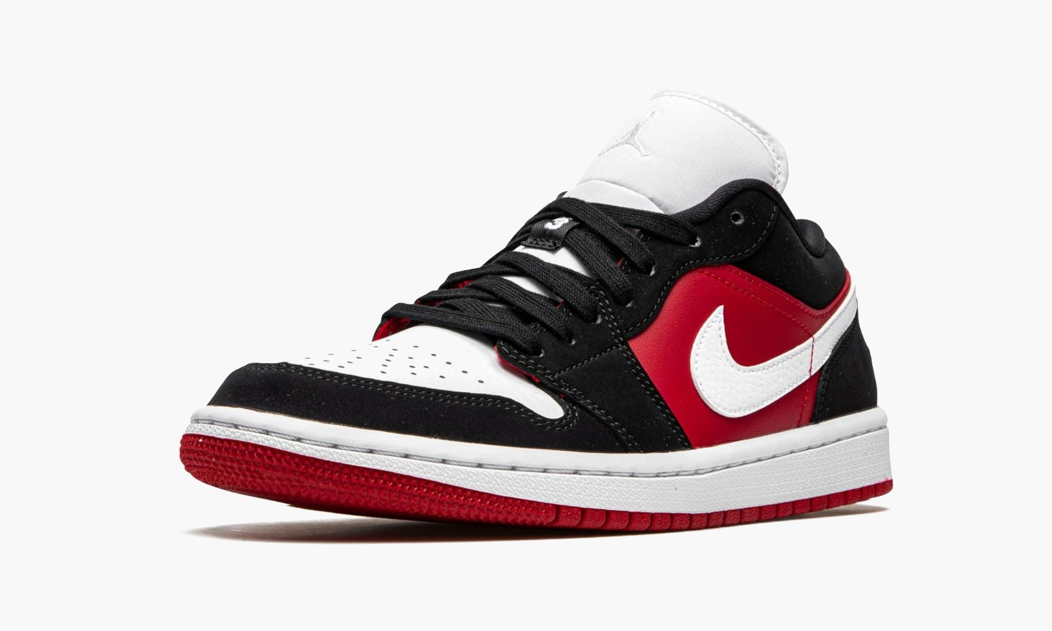 Nike air jordan 1 low white sale black  and  gym red