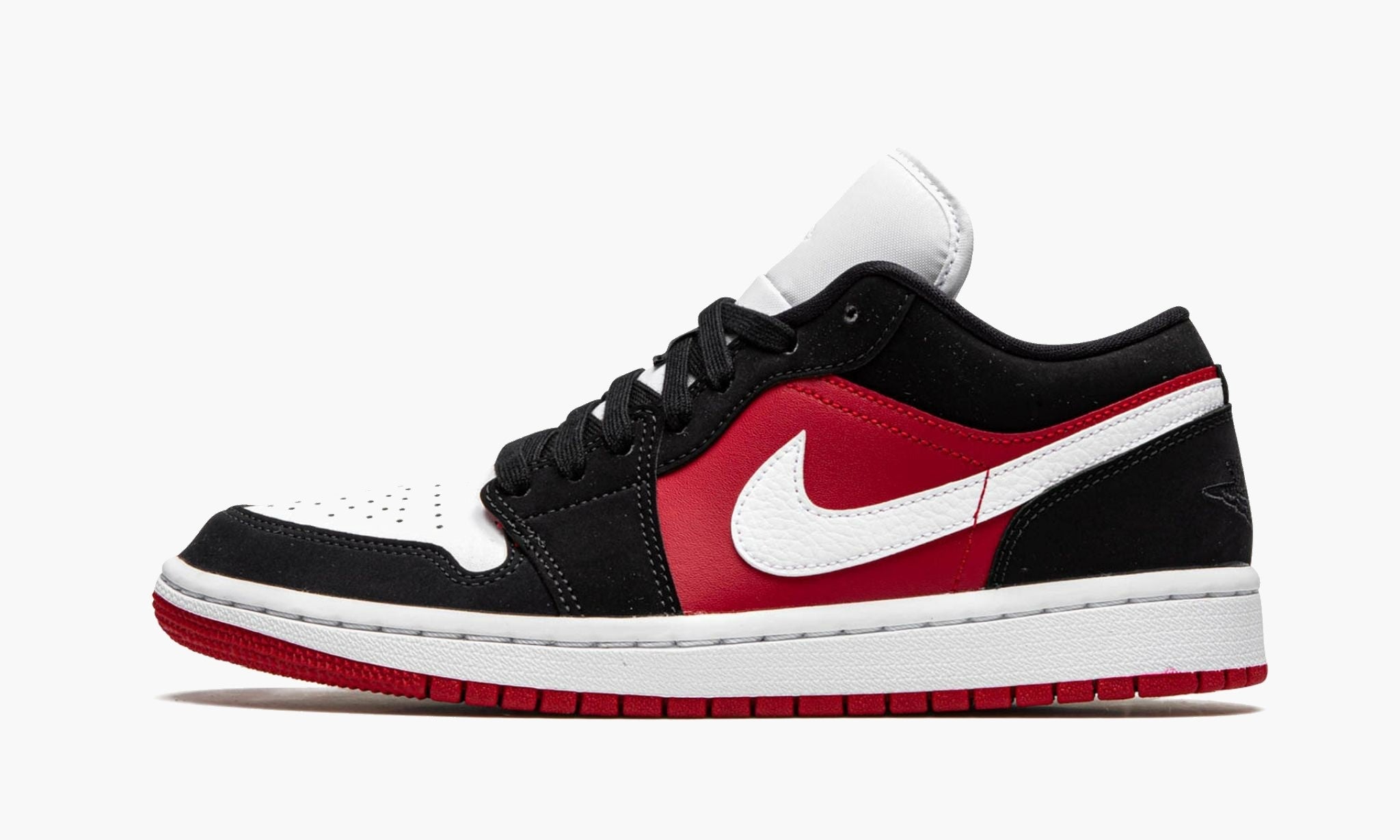 Nike air jordan 1 low white sale black  and  gym red